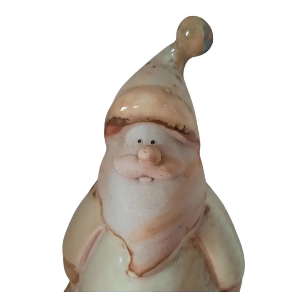 Ceramic Pottery Farmhouse Santa Figure - Picture 2 of 6